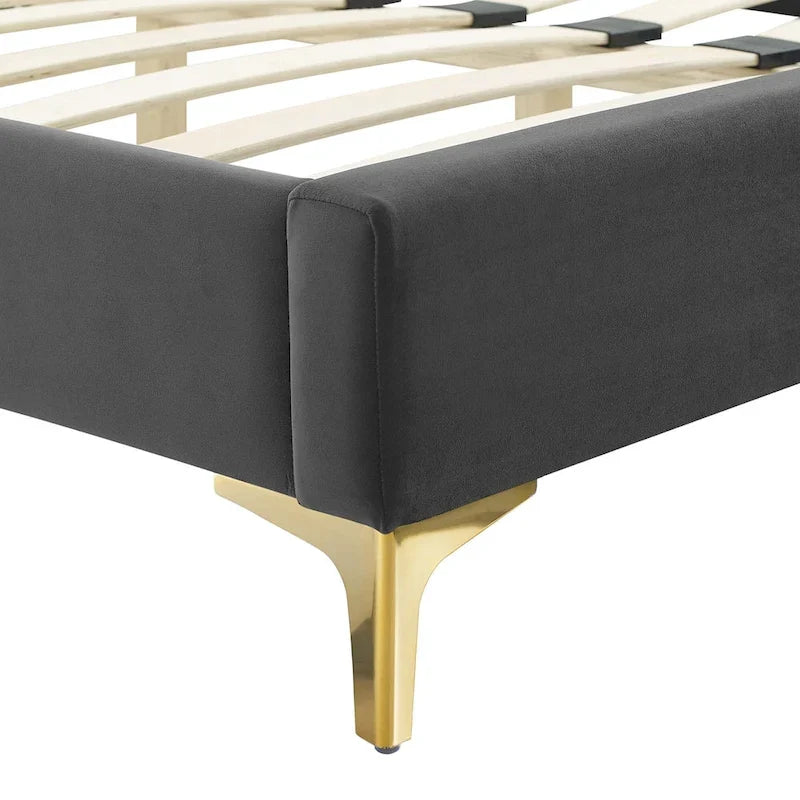 Colette King Performance Velvet Platform Bed
