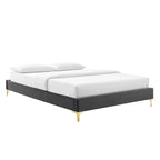 Colette King Performance Velvet Platform Bed