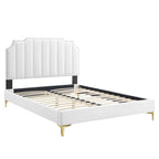 Colette King Performance Velvet Platform Bed