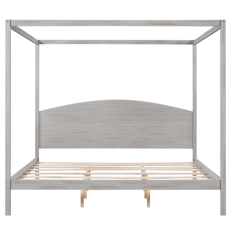 King Size Canopy Platform Bed