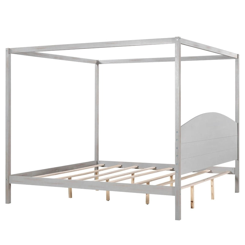 King Size Canopy Platform Bed