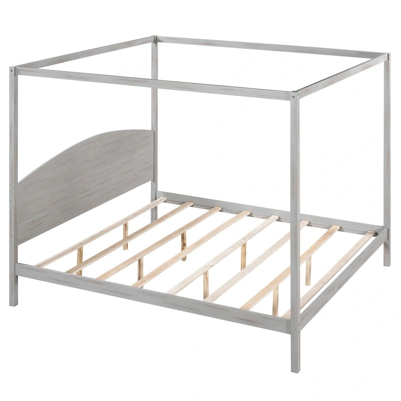 King Size Canopy Platform Bed