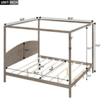 King Size Canopy Platform Bed