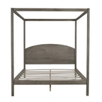 Pine Wood Canopy Platform Bed: Headboard, Sturdy Frame