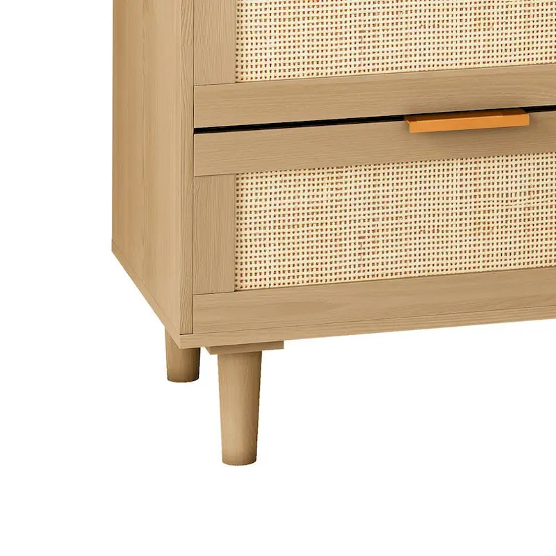Rattan Drawer Dresser with 6 Drawers, Perfect for Bedroom and Living Room