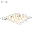 King Size Floating Bed with LED Lights