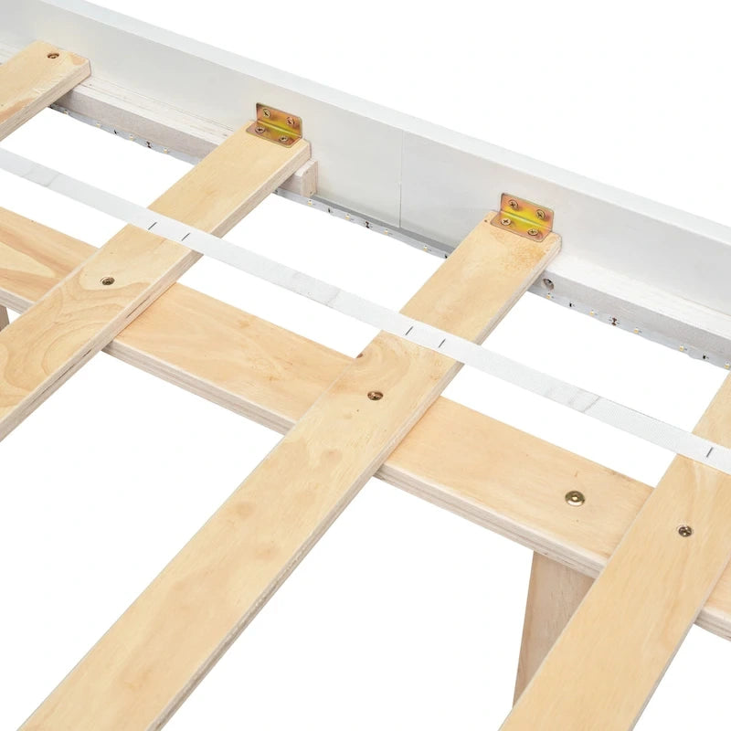 King Size Floating Bed with LED Lights