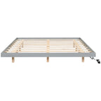 King Size Floating Bed with LED Lights