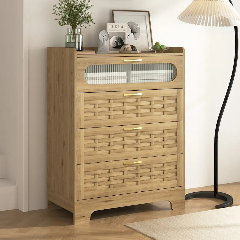 Wood Drawer Dresser for Bedroom