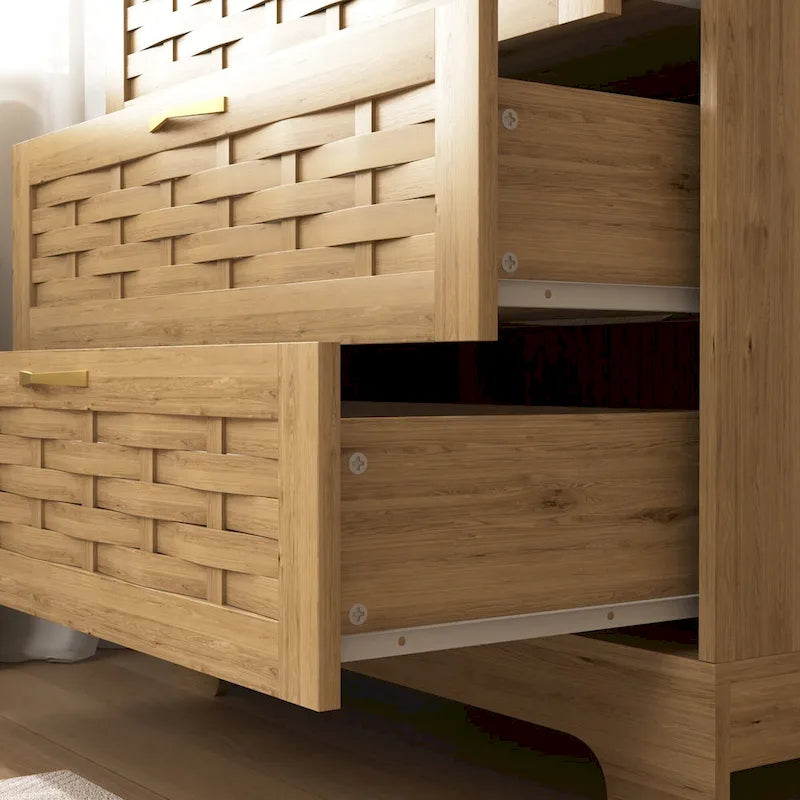 Wood Drawer Dresser for Bedroom