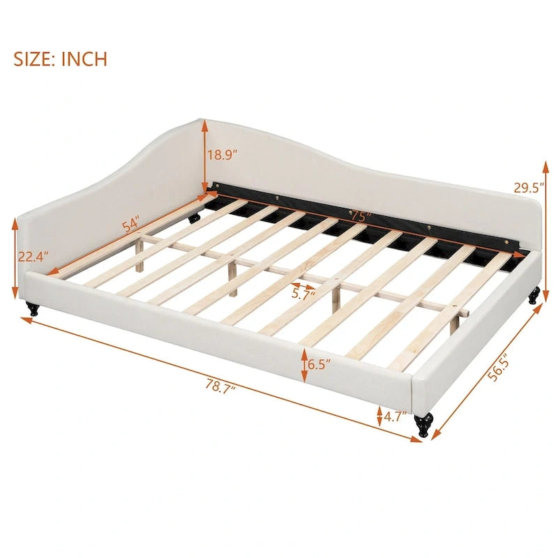 Full Size L-Shaped Linen Daybed