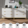 Anmytek Mid-Century Modern 3-Drawer White Dresser for Bedroom Wood Chest of Drawers