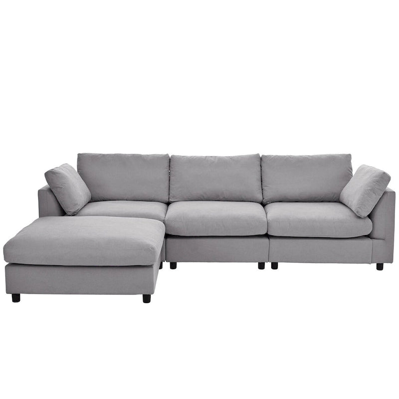 Merax Upholstery Convertible Sectional Sofa, L Shaped Couch with Reversible Chaise