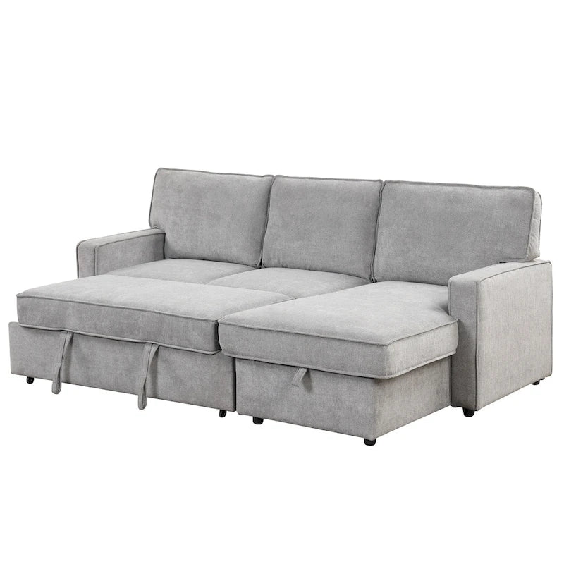 Upholstery Sleeper Sectional Sofa with Storage and USB port