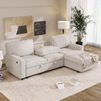 Upholstery Sleeper Sectional Sofa with Storage and USB port
