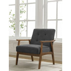 Porthos Home Galina Fabric Accent Chair with Rubberwood Legs