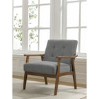 Porthos Home Galina Fabric Accent Chair with Rubberwood Legs