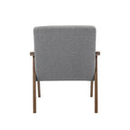 Porthos Home Galina Fabric Accent Chair with Rubberwood Legs