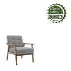 Porthos Home Galina Fabric Accent Chair with Rubberwood Legs