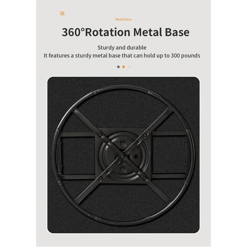 360 Degree Swivel Armchair Cotton linen fabric Ergonomic design Brass nail decorative armchair Living room chairs Black legs