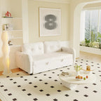 66.2   Queen Pull Out Sofa Bed with Storage and 2 Soft Pillows