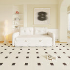 66.2   Queen Pull Out Sofa Bed with Storage and 2 Soft Pillows