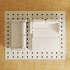 66.2   Queen Pull Out Sofa Bed with Storage and 2 Soft Pillows