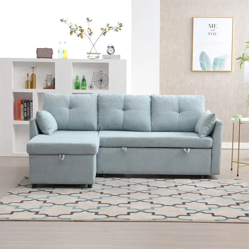 L-Shaped Modular Sectional Sofa with Reversible Chaise and Storage