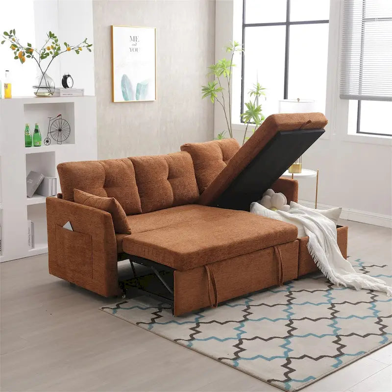 L-Shaped Modular Sectional Sofa with Reversible Chaise and Storage