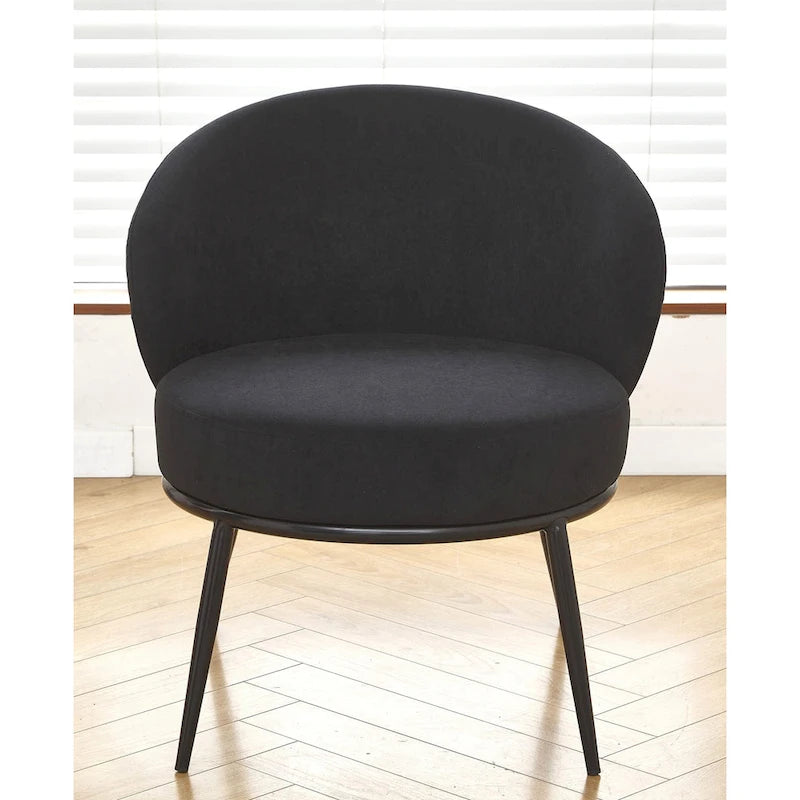 Mid Century Velvet Upholstered Living Room Accent Chair