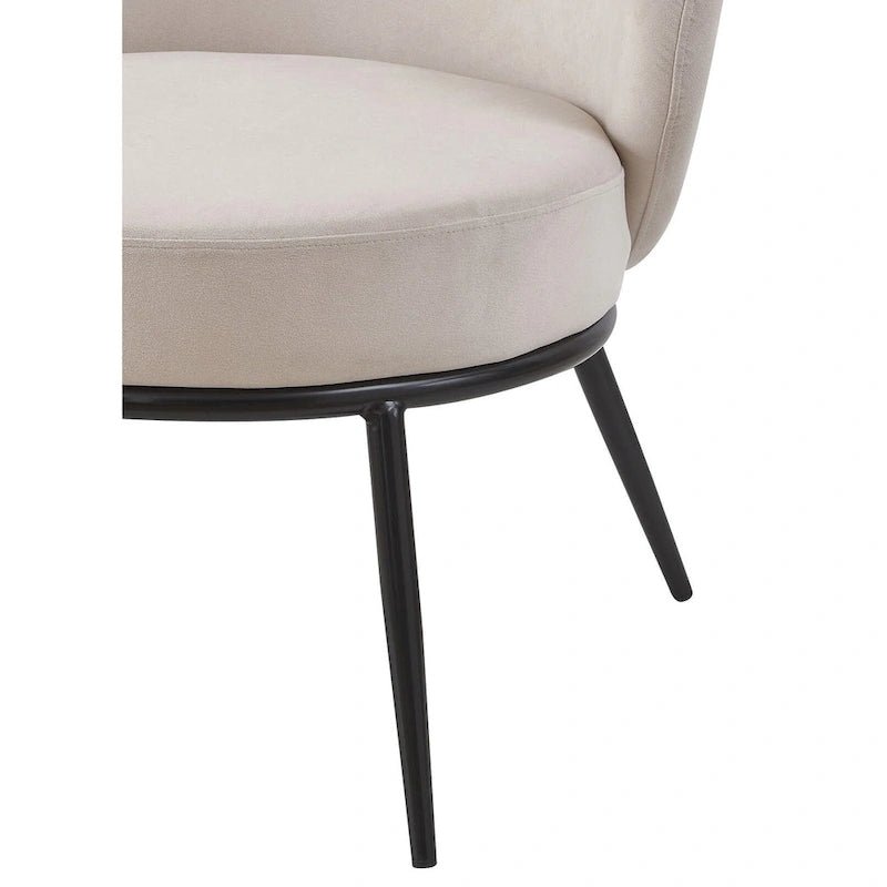 Mid Century Velvet Upholstered Living Room Accent Chair