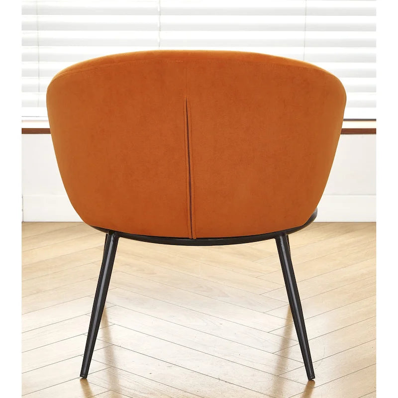 Mid Century Velvet Upholstered Living Room Accent Chair