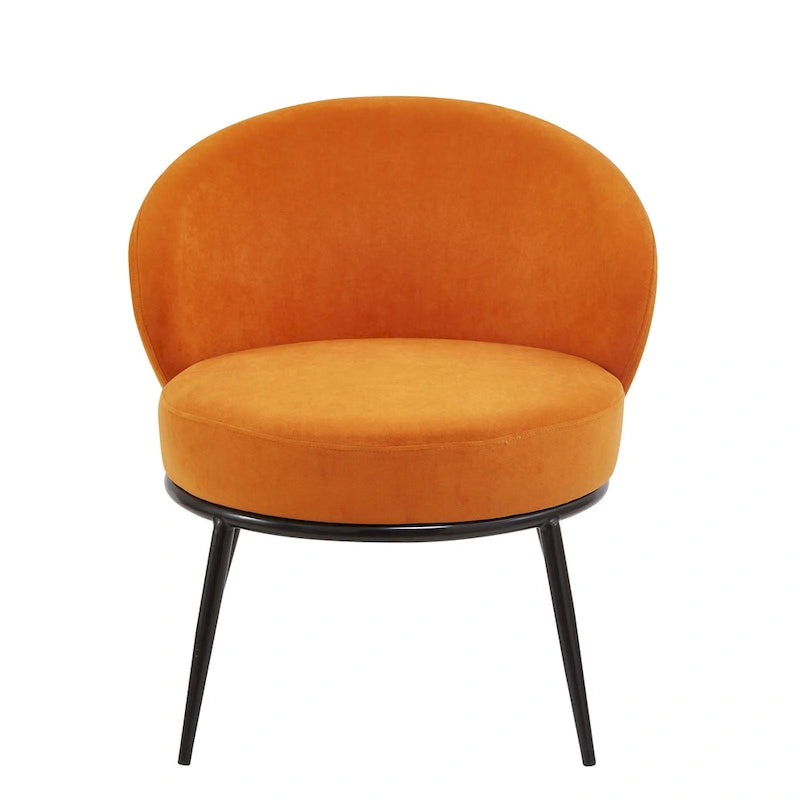 Mid Century Velvet Upholstered Living Room Accent Chair