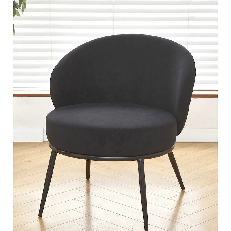 Mid Century Velvet Upholstered Living Room Accent Chair