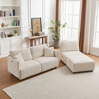 106   Multi-Module Combination Style Sofa, Modern Minimalist Corduroy Combination Sofa