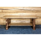 Montana Woodworks Glacier Country Collection Coffee Table with Shelf, Stained & Lacquered Finish