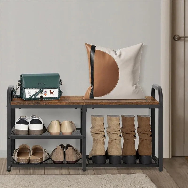 3 Tier Shoe Rack for Entryway - 11.82  D x 31.7  W x 17.56  H