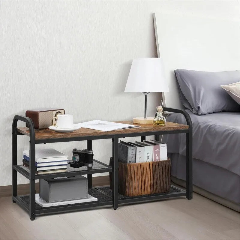 3 Tier Shoe Rack for Entryway - 11.82  D x 31.7  W x 17.56  H