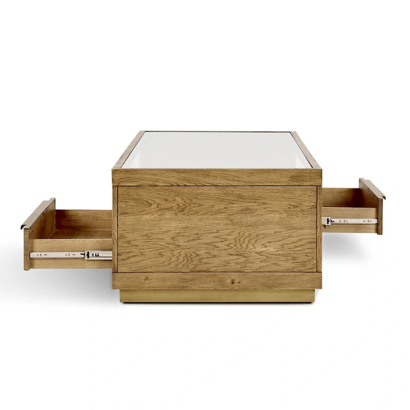 Classic Home Fallbook Four-Drawer Coffee Table in Brown