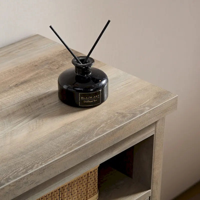 Farmhouse Barn door TV Media Stand Entertainment Console for TV Up to 65   with Open and Closed Storage Space