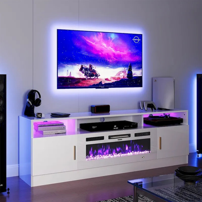 70  Fireplace TV Stand with 36   Electric Fireplace