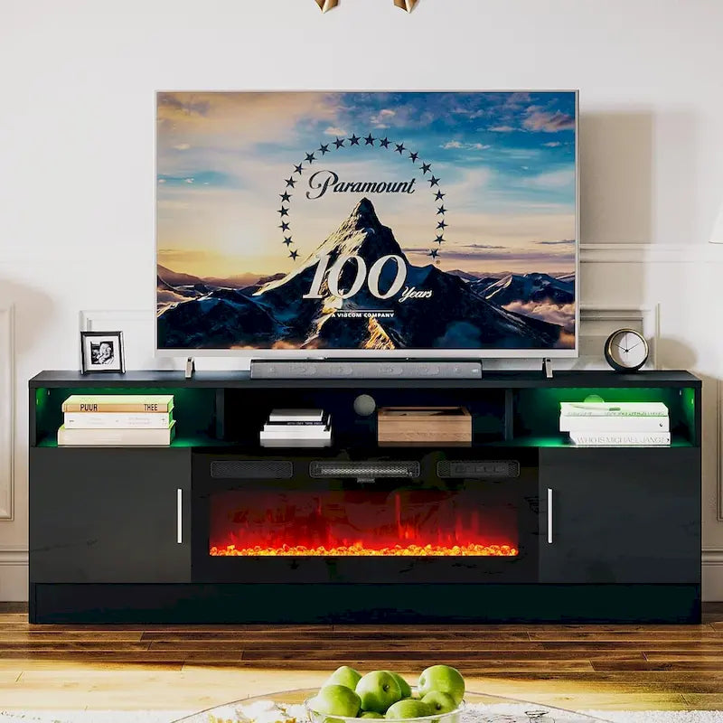 70  Fireplace TV Stand with 36   Electric Fireplace