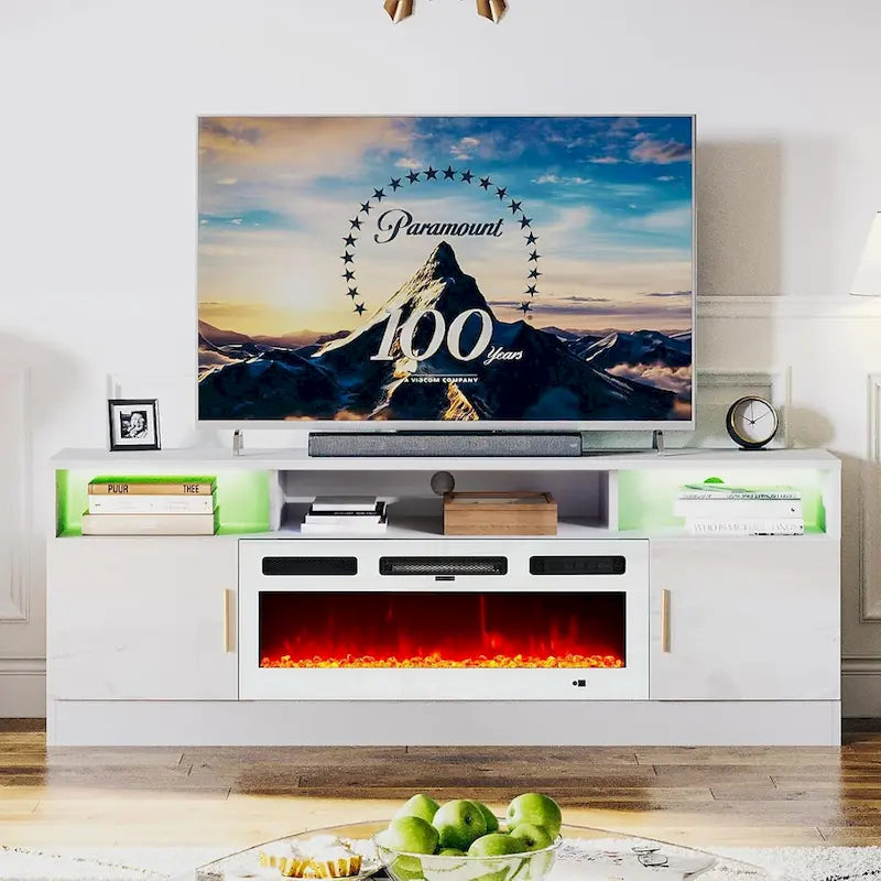 70  Fireplace TV Stand with 36   Electric Fireplace