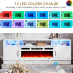 70  Fireplace TV Stand with 36   Electric Fireplace