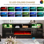 70  Fireplace TV Stand with 36   Electric Fireplace