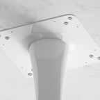 31.50   Modern Hexagonal Coffee Table with Printed Marble Top and Metal Base for Dining Room, Kitchen and Living Room