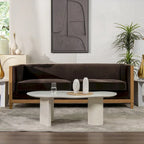 Georgia 81   Oak Wood & Rattan Sofa