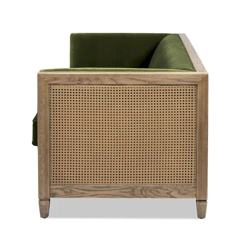 Georgia 81   Oak Wood & Rattan Sofa