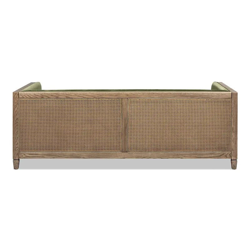 Georgia 81   Oak Wood & Rattan Sofa