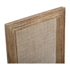 Linen and Cane Oak Dining Chair, Neutral